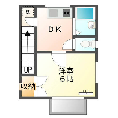 グッドウィルⅠ　（延岡市　野地町）＜１DK＞201号室