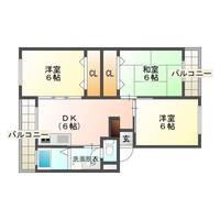 グリーンフィールド (延岡市 若葉町)<3DK>の間取り図