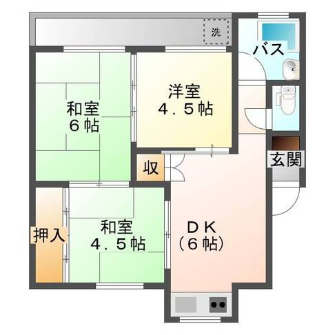 馬服マンション　（延岡市　野田町）＜3DK＞202号室