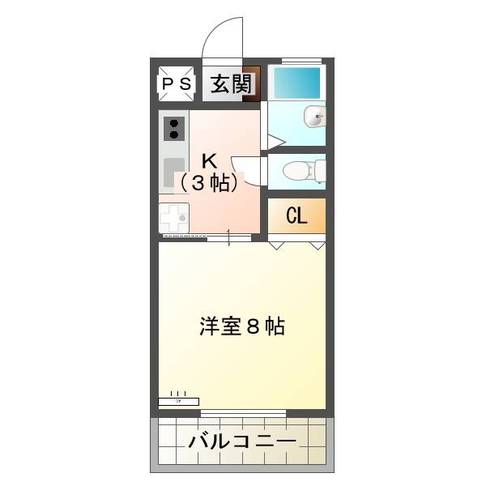 マリーナ大貫　（延岡市　大貫町）＜１K＞201号室