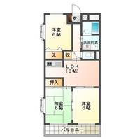 ルミエール浜Ⅱ　（延岡市　浜町）＜3LDK＞の間取り図