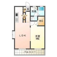 ショアハウス　（延岡市　紺屋町）＜1LDK＞の間取り図