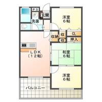 ESPECIALLY　MANSION　M　（延岡市　中島町）＜３LDK＞の間取り図