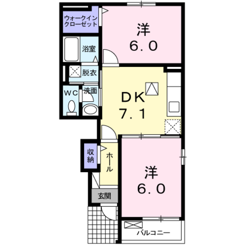 ピアチェーレⅡ（日向市　財光寺）＜2DK・1階＞103号室