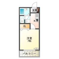 シャトウ・ド・びゅう (延岡市 別府町)<1K>の間取り図