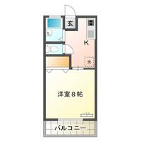 グッドキャッチ　（延岡市　川原崎町）＜１K＞の間取り図