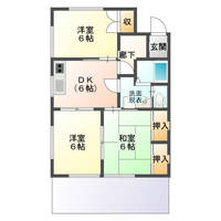 コーポ佐藤  (延岡市 出北)<3DK>の間取り図