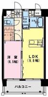 サンモール北小路　(延岡市　北小路）＜1LDK＞の間取り図