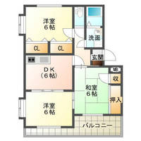 クロキマンション (延岡市 野地町)<3DK>の間取り図