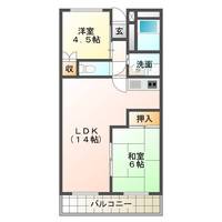 UMKビル (延岡市 日の出町)<2LDK>の間取り図