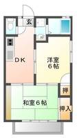 ファミーユ21(延岡市 浜砂)<2DK>の間取り図