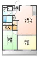 パストラルタケイ　（延岡市　伊達町）＜２ＬＤＫ＞の間取り図