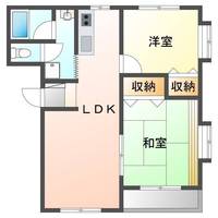 コンフォール(延岡市 野地町)<2LDK>の間取り図