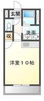 サザンハイツ（延岡市　浜町）＜１Ｒ＞の間取り図