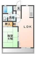 バリュージュ旭ヶ丘(延岡市 旭ヶ丘)<1LDK>の間取り図
