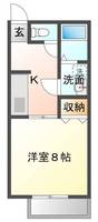 メゾン愛宕 (延岡市 恒富町)<1DK>の間取り図