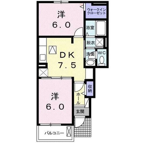 グランシャリオ（門川町庵川西）＜2DK＞104号室