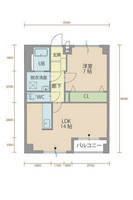 ウィステリア櫻小路　(延岡市　桜小路) ＜Dtypeー１LDK＞の間取り図
