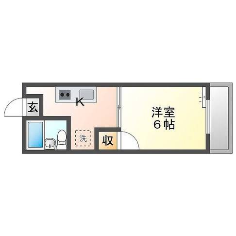 山下ハウス（延岡市　山下町）　＜1K＞202号室
