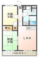リバーサイドハイツ　(延岡市　伊形町)＜2LDK＞の間取り図