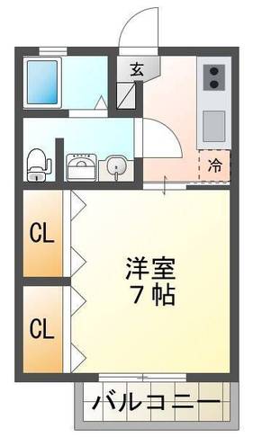 ウェブハウス野地　(延岡市　野地町)＜1K＞202号室