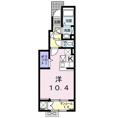 Vent・Vert Ⅲ　（延岡市　平原町）＜1R・１階＞102号室