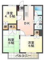 ビッグゲートA(延岡市 粟野名)<3DK>の間取り図