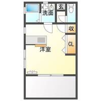 サンエルフⅡ(延岡市　古城町)＜1R・１階＞の間取り図