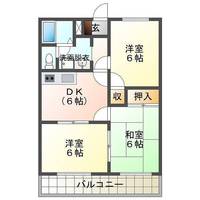 デュオクラージュ45　(延岡市　野地町)＜3DK＞の間取り図