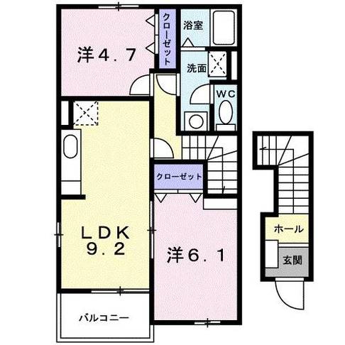 Pine Tree B　（日向市　富高）＜2LDK＞201号室
