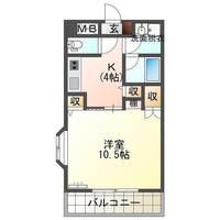 クレアール野田　（延岡市　野田）＜1Ｋタイプ：03号、05号＞の間取り図