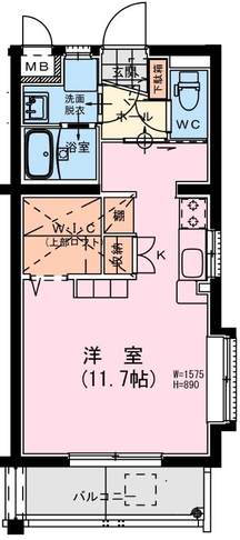 ラヴィベール　ハル（延岡市　栄町）＜1Ｒ+ロフト＞405号室