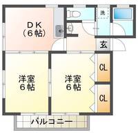 ペティハイム稲葉崎　(延岡市　稲葉崎町)＜2DK＞