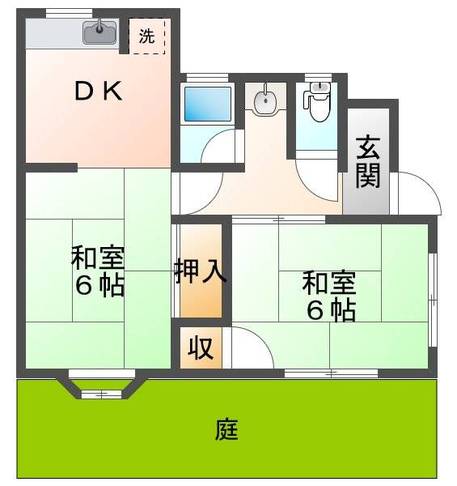 寺田貸家　南棟（延岡市長浜町）＜2DK＞南棟号室