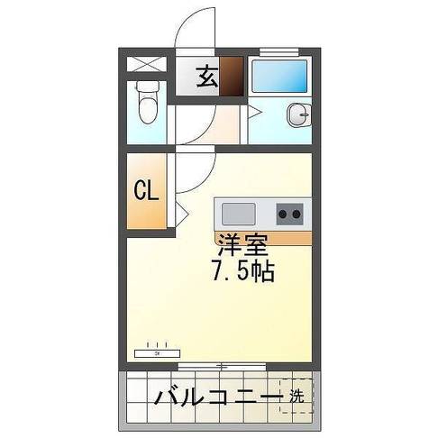 らふぃーね牧Ⅱ（延岡市　野地町）＜１R＞203号室