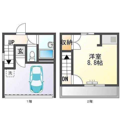コーポアルファ（α）（延岡市　大貫町）＜１R＞2号室