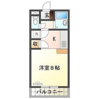 BIGAPPLE　（延岡市　萩町）＜１R＞の間取り図