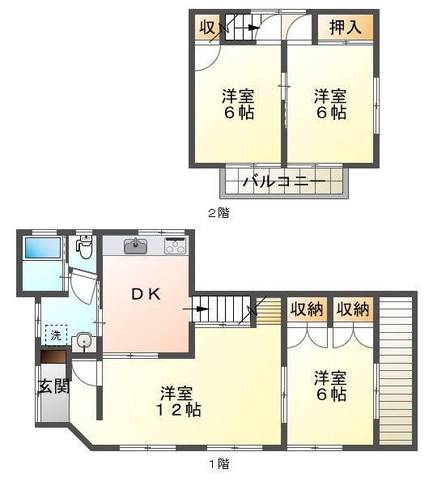 川原崎貸家（延岡市川原崎町）＜4DK＞