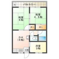 コーポヨシダA・B (延岡市 大門町)<3DK>の間取り図