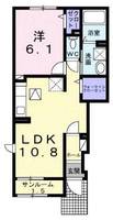 レジデンス　カワシマ　（延岡市　川島町）＜1LDK・1階＞の間取り図