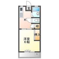 サンライフ浜Ⅰ　（延岡市　浜町）＜１K＞の間取り図