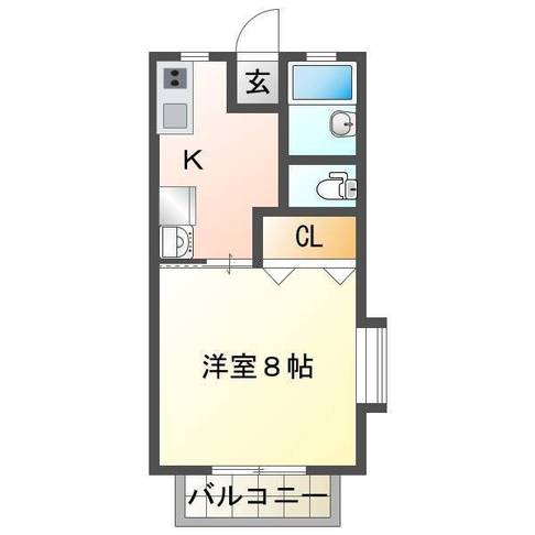 フローラルハイツ　（延岡市　大貫町）＜１K＞102号室