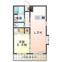 ヴィレッジ恒富　（延岡市　恒富町）＜1LDK＞の間取り図