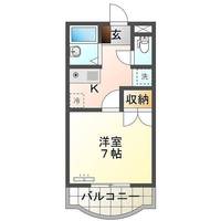 エスエスコーポ　（延岡市　昭和町）＜１Ｋ＞の間取り図