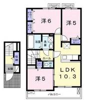 カルテットⅣ（延岡市伊形町）＜3LDK＞の間取り図