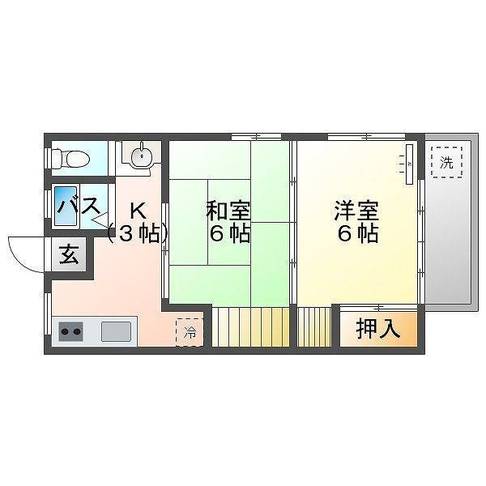 ひかり荘（延岡市　平原町）＜2DK＞103号室