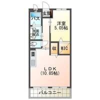フェリーチェナカシマ（延岡市　中島町）＜1LDK＞の間取り図