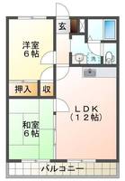 第6ナジマヤビル(延岡市伊達町)＜2LDK＞の間取り図