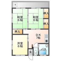 横山コーポ（延岡市　出北）の間取り図