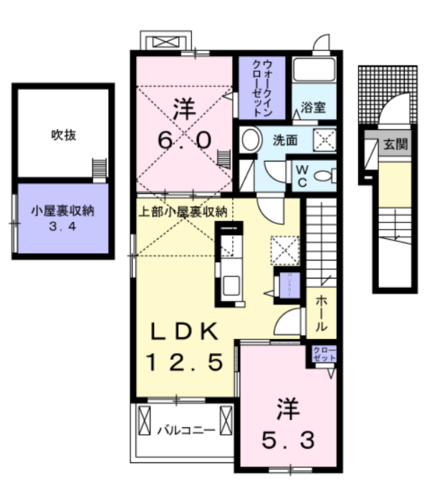 スマイルメゾンⅠ（延岡市　川原崎町）＜2LDK・2階＞201号室